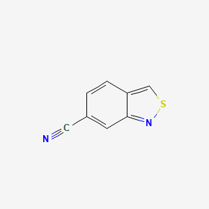 molecular formula C8H4N2S B3145196 2,1-Benzisothiazole-6-carbonitrile CAS No. 56910-97-5