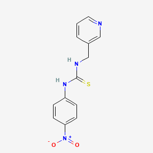 molecular formula C13H12N4O2S B3145204 N-(4-nitrophenyl)-N'-(3-pyridinylmethyl)thiourea CAS No. 56913-88-3