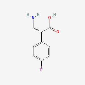 molecular formula C9H10FNO2 B3145283 (R)-3-Amino-2-(4-fluorophenyl)propanoic acid CAS No. 570412-36-1