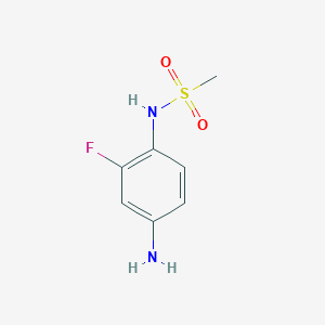 molecular formula C7H9FN2O2S B3145325 N-(4-amino-2-fluorophenyl)methanesulfonamide CAS No. 57164-97-3