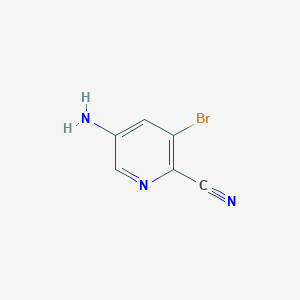 molecular formula C6H4BrN3 B3145436 5-Amino-3-bromopicolinonitrile CAS No. 573762-88-6
