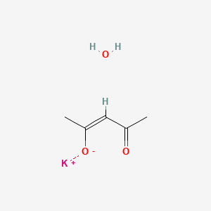 molecular formula C10H16K2O5 B3145452 Potassium (2Z)-4-oxopent-2-en-2-olate--water (2/2/1) CAS No. 57402-46-7