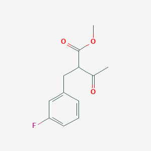 molecular formula C12H13FO3 B3145627 Methyl 2-(3-fluorobenzyl)-3-oxobutanoate CAS No. 577775-49-6