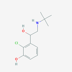 molecular formula C12H18ClNO2 B3145728 3-Hydroxytulobuterol CAS No. 58020-41-0