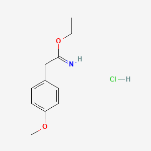 molecular formula C11H16ClNO2 B3145765 Ethyl 4-methoxyphenylacetimidate hydrochloride CAS No. 58125-69-2