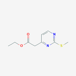 molecular formula C9H12N2O2S B3145836 Ethyl 2-(2-(methylthio)pyrimidin-4-yl)acetate CAS No. 582309-12-4