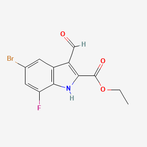 Ethyl 5-bromo-7-fluoro-3-formyl-1H-indole-2-carboxylate