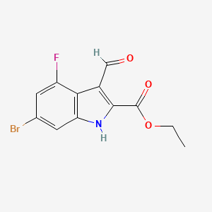 Ethyl 6-bromo-4-fluoro-3-formyl-1H-indole-2-carboxylate