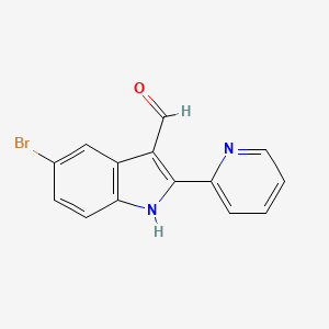 5-Bromo-2-(pyridin-2-yl)-1H-indole-3-carbaldehyde