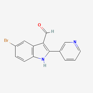 5-Bromo-2-(pyridin-3-yl)-1H-indole-3-carbaldehyde