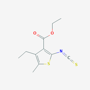 molecular formula C11H13NO2S2 B3146091 Ethyl 4-ethyl-2-isothiocyanato-5-methylthiophene-3-carboxylate CAS No. 588695-58-3
