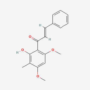 molecular formula C18H18O4 B3146113 Aurentiacin CAS No. 58969-62-3