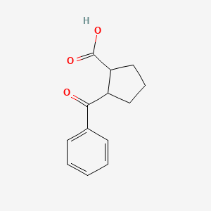 molecular formula C13H14O3 B3146134 trans-2-Benzoylcyclopentane-1-carboxylic acid CAS No. 590409-31-7