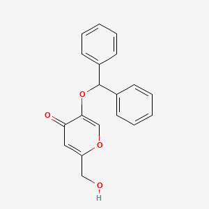 molecular formula C19H16O4 B3146235 5-(benzhydryloxy)-2-(hydroxymethyl)-4H-pyran-4-one CAS No. 59281-02-6