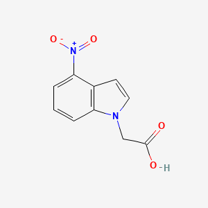 molecular formula C10H8N2O4 B3146256 2-(4-nitro-1H-indol-1-yl)acetic acid CAS No. 594844-56-1