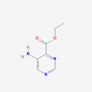 molecular formula C7H9N3O2 B3146462 Ethyl 5-aminopyrimidine-4-carboxylate CAS No. 59950-51-5