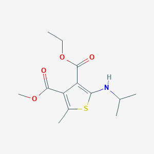 molecular formula C13H19NO4S B031466 4-O-Ethyl 3-O-methyl 2-methyl-5-(propan-2-ylamino)thiophene-3,4-dicarboxylate CAS No. 491614-24-5