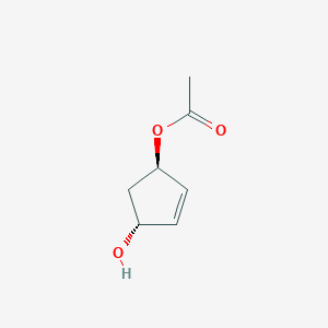 molecular formula C7H10O3 B3146612 (1R,4R)-4-hydroxycyclopent-2-en-1-yl acetate CAS No. 60410-17-5