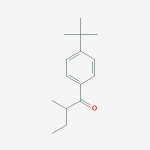 molecular formula C15H22O B3146693 1-(4-Tert-butylphenyl)-2-methylbutan-1-one CAS No. 60561-85-5