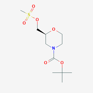molecular formula C11H21NO6S B3146716 (S)-TERT-BUTYL 2-(((METHYLSULFONYL)OXY)METHYL)MORPHOLINE-4-CARBOXYLATE CAS No. 606139-90-6
