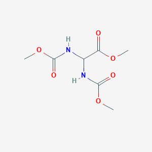 molecular formula C7H12N2O6 B3146767 Methyl 2,2-bis((methoxycarbonyl)amino)acetate CAS No. 60794-51-6