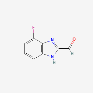 molecular formula C8H5FN2O B3147155 7-Fluoro-1H-benzo[d]imidazole-2-carbaldehyde CAS No. 615568-96-2