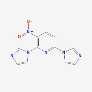 molecular formula C11H8N6O2 B314718 2,6-BIS(1H-IMIDAZOL-1-YL)-3-NITROPYRIDINE 