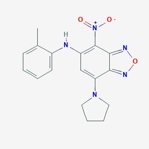 molecular formula C17H17N5O3 B314721 N-(2-METHYLPHENYL)-4-NITRO-7-(PYRROLIDIN-1-YL)-2,1,3-BENZOXADIAZOL-5-AMINE 