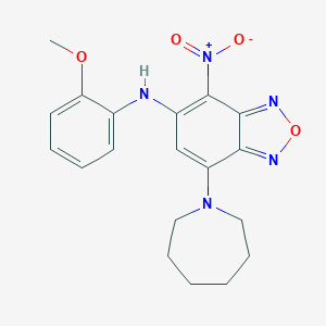 molecular formula C19H21N5O4 B314725 7-(azepan-1-yl)-N-(2-methoxyphenyl)-4-nitro-2,1,3-benzoxadiazol-5-amine 