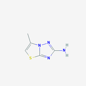 molecular formula C5H6N4S B3147313 6-methylthiazolo[3,2-b][1,2,4]triazol-2-amine CAS No. 62032-91-1