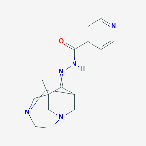 molecular formula C16H21N5O B314732 N'-(1-methyl-3,6-diazatricyclo[4.3.1.1~3,8~]undec-9-ylidene)isonicotinohydrazide 