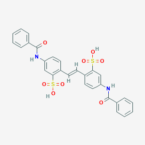 molecular formula C28H22N2O8S2 B031474 4,4'-Dibenzamido-2,2'-stilbenedisulfonic acid CAS No. 7342-14-5