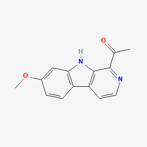molecular formula C14H12N2O2 B3147422 1-(7-Methoxy-9H-pyrido[3,4-b]indol-1-yl)ethan-1-one CAS No. 62230-10-8