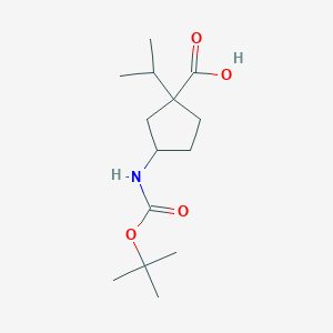 3-(Tert-butoxycarbonylamino)-1-isopropylcyclopentanecarboxylic acid