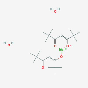 molecular formula C22H42MgO6 B3147535 Magnesium (3E)-2,2,6,6-tetramethyl-5-oxohept-3-en-3-olate (3Z)-2,2,6,6-tetramethyl-5-oxohept-3-en-3-olate--water (1/1/1/2) CAS No. 625832-70-4