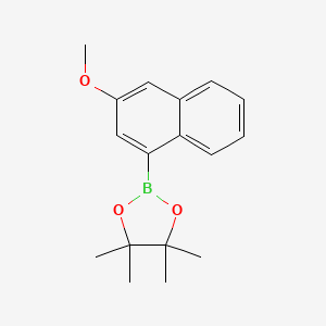 molecular formula C17H21BO3 B3147634 2-(3-Methoxynaphthalen-1-yl)-4,4,5,5-tetramethyl-1,3,2-dioxaborolane CAS No. 627526-33-4