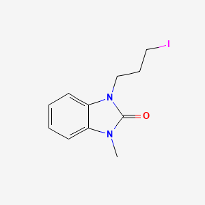 molecular formula C11H13IN2O B3147640 1,3-dihydro-1-(3-iodopropyl)-3-methyl-2H-benzimidazol-2-one CAS No. 62780-94-3