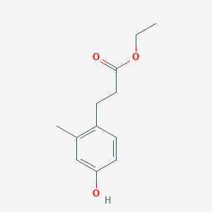 molecular formula C12H16O3 B3147677 Ethyl 3-(4-hydroxy-2-methylphenyl)propanoate CAS No. 628333-29-9