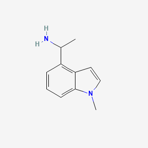 molecular formula C11H14N2 B3147688 1-(1-Methyl-1H-indol-4-yl)ethan-1-amine CAS No. 628711-60-4