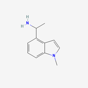 molecular formula C11H14N2 B3147688 1H-Indole-4-methanamine, alpha,1-dimethyl- CAS No. 628711-60-4