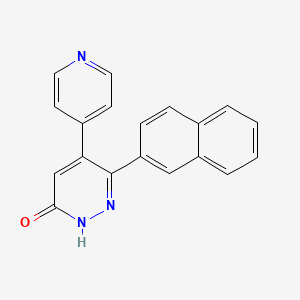 molecular formula C19H13N3O B3147701 6-(Naphthalen-2-yl)-5-(pyridin-4-yl)pyridazin-3(2H)-one CAS No. 629623-78-5