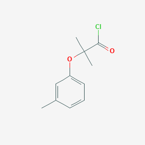 molecular formula C11H13ClO2 B3147885 2-Methyl-2-(3-methylphenoxy)propanoyl chloride CAS No. 63294-13-3