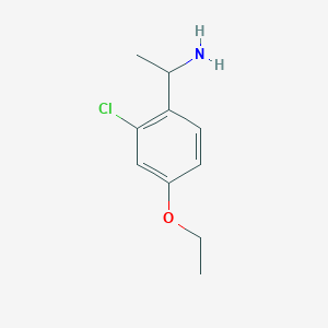 molecular formula C10H14ClNO B3147948 1-(2-Chloro-4-ethoxyphenyl)ethan-1-amine CAS No. 634149-53-4