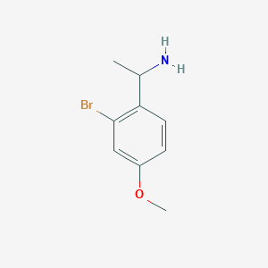 molecular formula C9H12BrNO B3147949 1-(2-Bromo-4-methoxyphenyl)ethan-1-amine CAS No. 634149-54-5