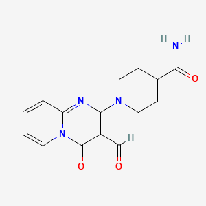 B3148127 1-(3-formyl-4-oxo-4H-pyrido[1,2-a]pyrimidin-2-yl)piperidine-4-carboxamide CAS No. 636991-30-5