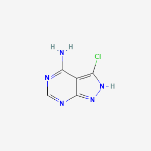 molecular formula C5H4ClN5 B3148139 3-chloro-1H-pyrazolo[3,4-d]pyriMidin-4-aMine CAS No. 637338-78-4