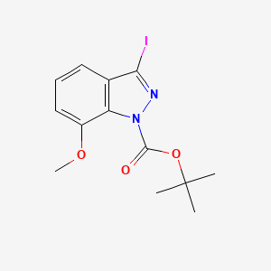 molecular formula C13H15IN2O3 B3148230 tert-Butyl 3-iodo-7-methoxy-1H-indazole-1-carboxylate CAS No. 639084-05-2