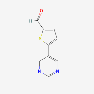 5-(Pyrimidin-5-yl)thiophene-2-carbaldehyde