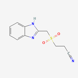 3-[(1H-benzimidazol-2-ylmethyl)sulfonyl]propanenitrile