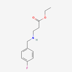 molecular formula C12H16FNO2 B3148758 Ethyl 3-{[(4-fluorophenyl)methyl]amino}propanoate CAS No. 656814-78-7